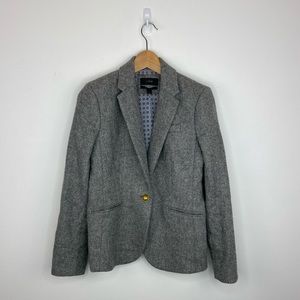 J Crew Campbell gray wool single button blazer